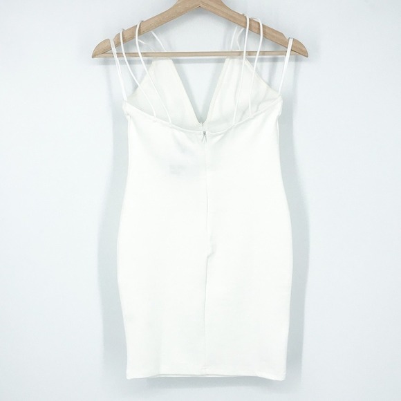 by‎ the way Womens Aria Bodycon Dress XS White Bridal Mini NWT Strappy - Picture 3 of 8
